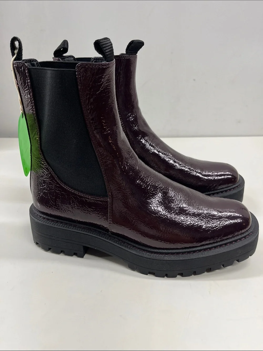 NWT Sam Edelman Laguna Burgundy Chelsea Pull On Boots Size 9.5